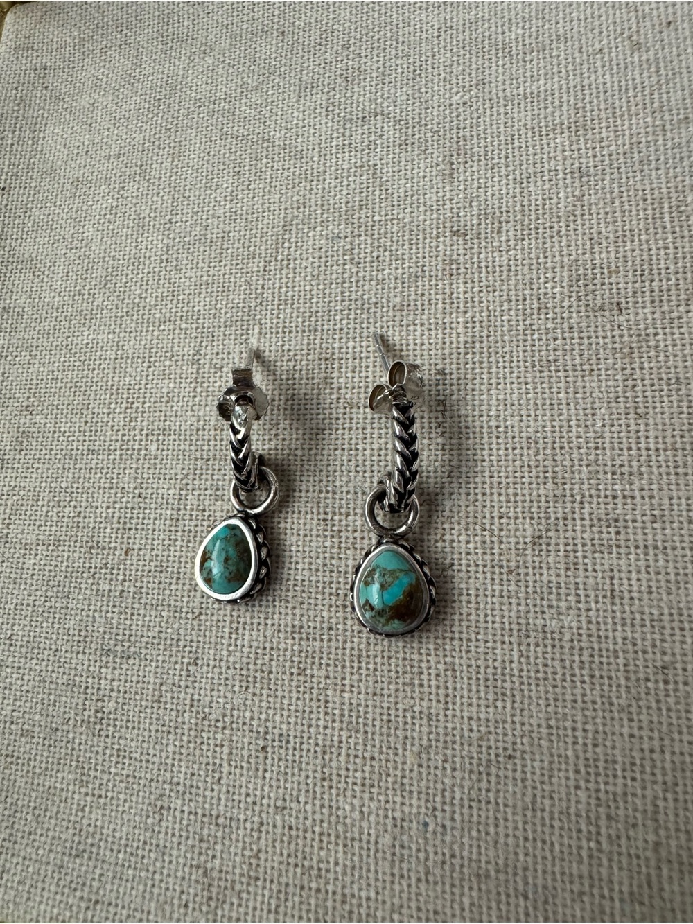 Studio Barse Sterling Silver Turquoise Drop Earrings - Picture 3 of 6